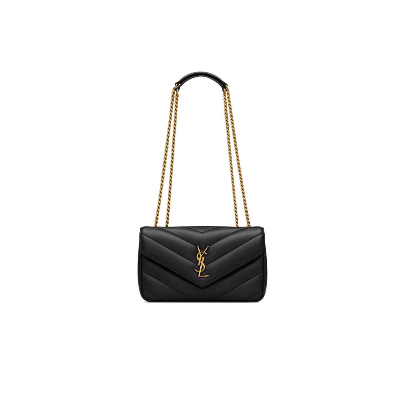 YSL LOULOU SMALL IN MATELASSÉ LAMBSKIN 801437AAEAX1000 (24*14*6cm)
