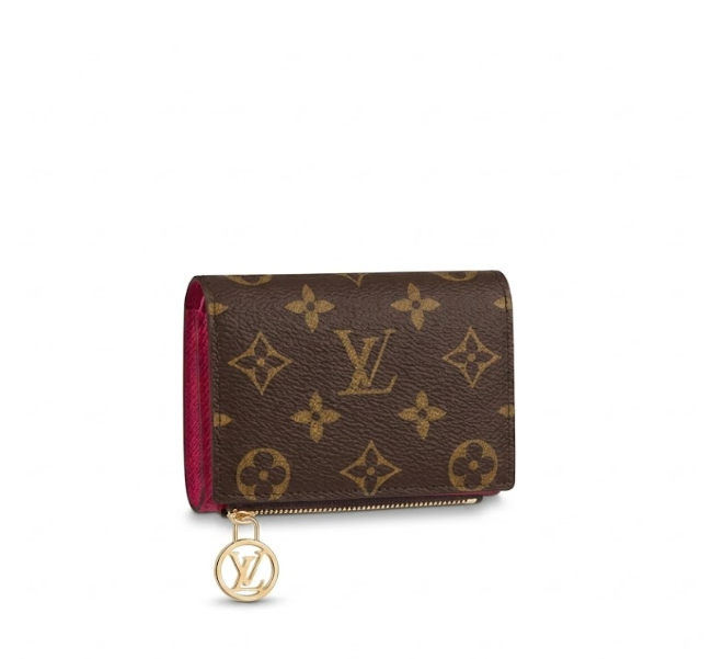 M83603 LouisV  Portefeuil Lisa Wallet Monogram Canvas Red (9×11.5×1.5cm)