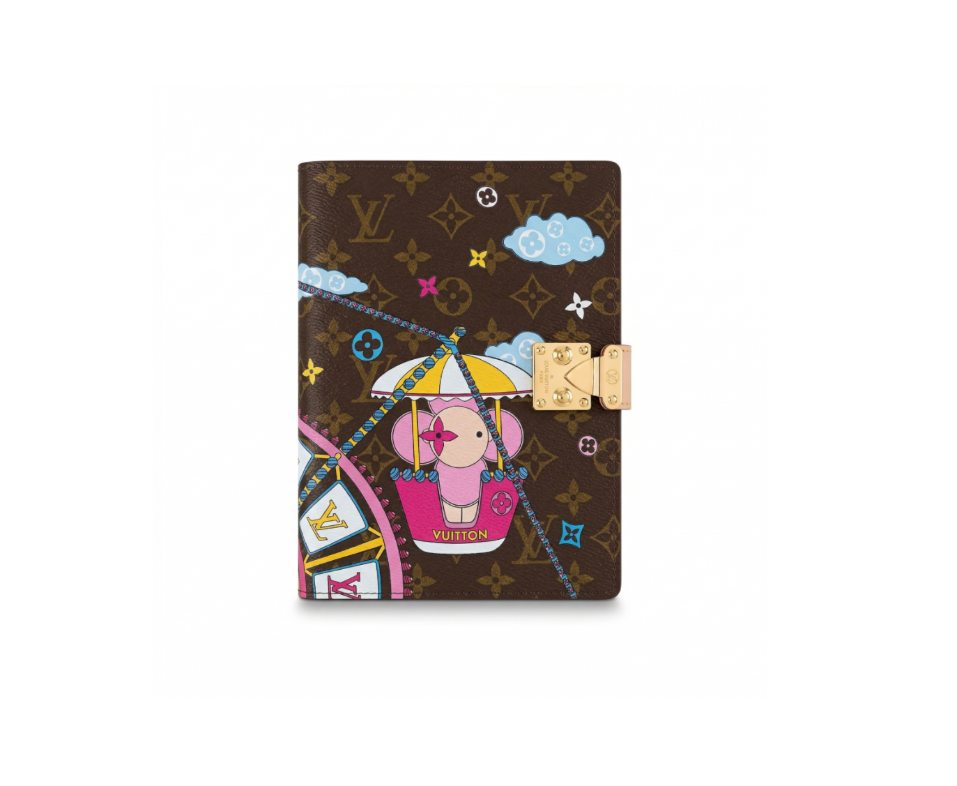 LV Notebook with Monogram Embossed & Color Painted Patterns