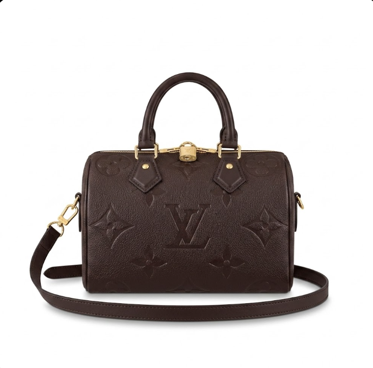 LouisV M14043 Speedy Bandoulière 25 Chocolate Empreinte (25x19x15cm)