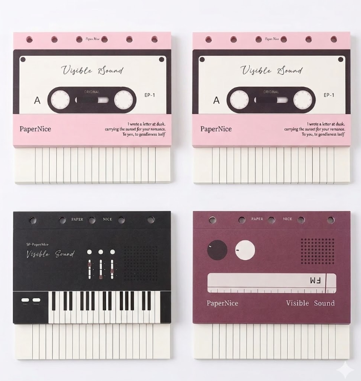 PaperNice "See the Sound" Tri-Fold Refill Pages, A6/A7，15pcs