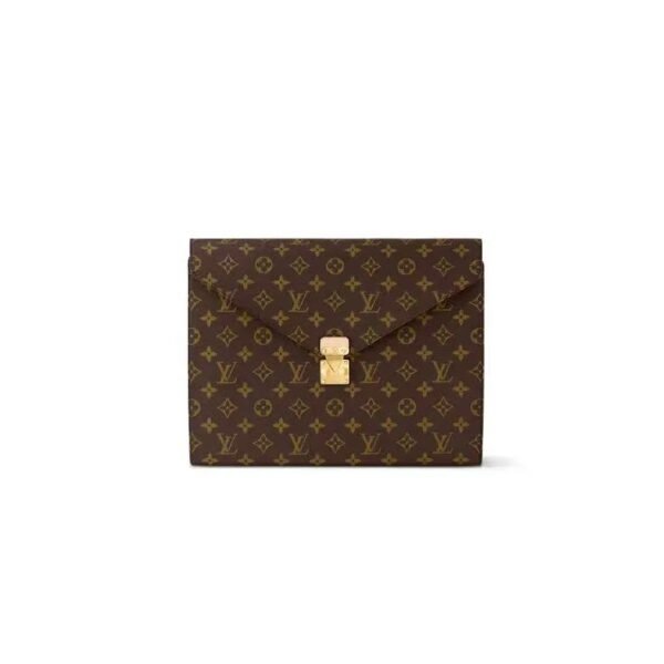 Gl0271 LV Monogram Canvas Mark Folder Laptop pouch (1.4 x 10.2 x 12.8 inches）