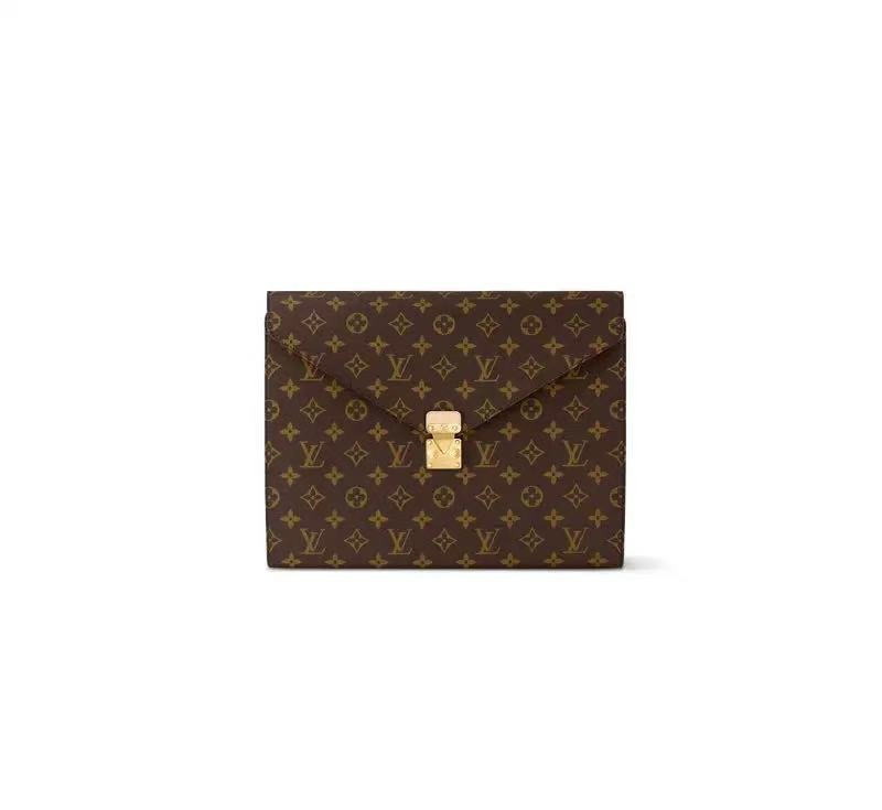 Gl0271 LV Monogram Canvas Mark Folder Laptop pouch (1.4 x 10.2 x 12.8 inches）