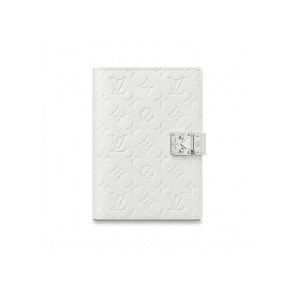 LOUIS VUITTON LV White Notebook With Monogram Embossed & Color Painted Patterns
