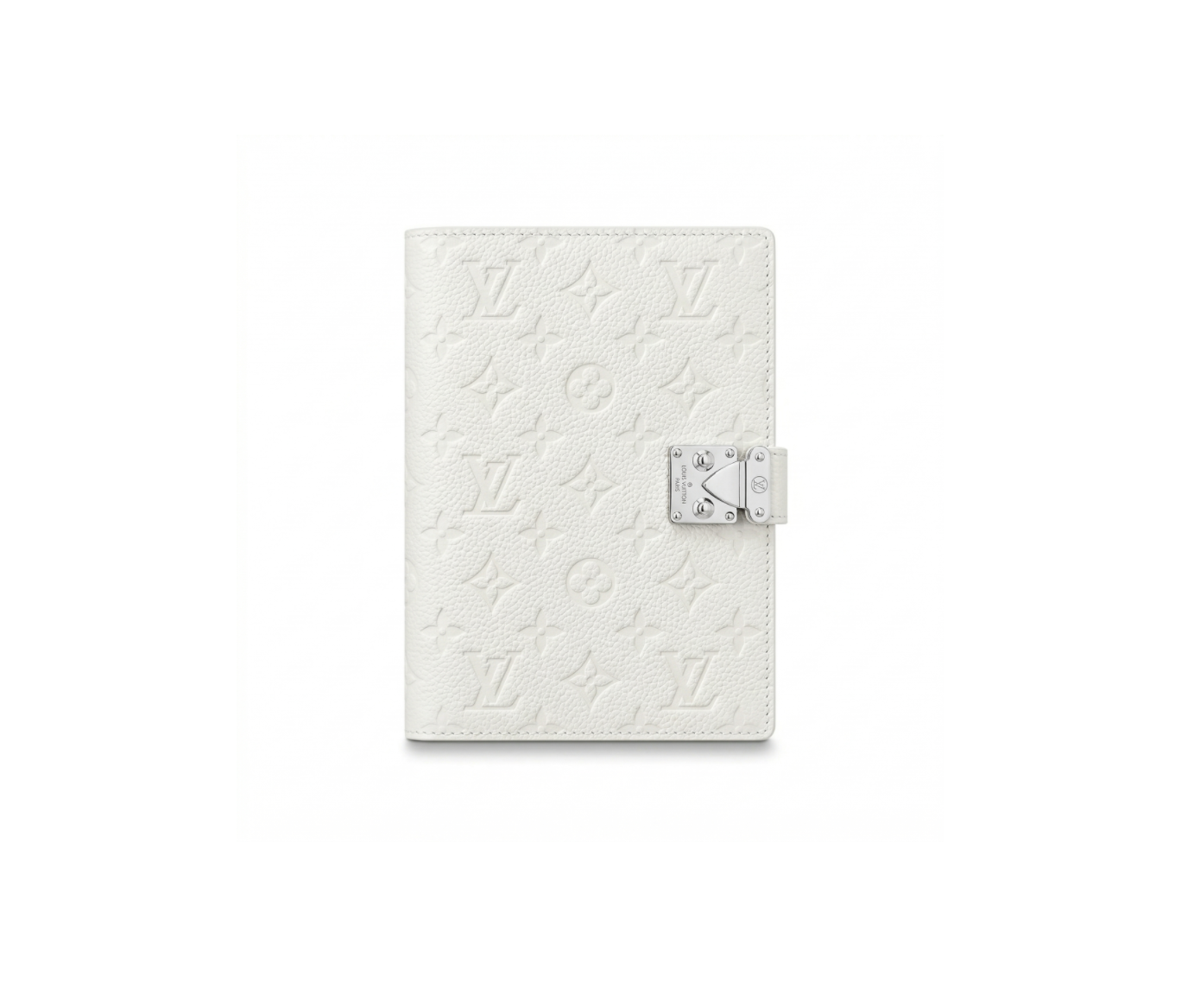 LOUIS VUITTON LV White Notebook With Monogram Embossed & Color Painted Patterns