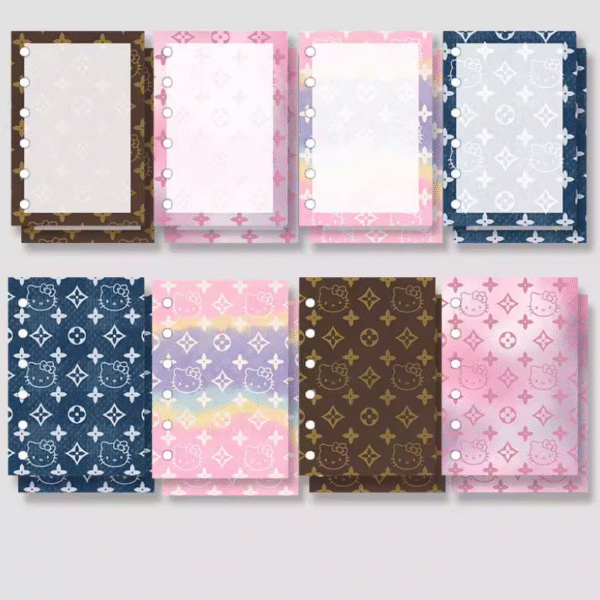 Hello Kitty A6A7A8Planner Inserts, 60 Sheets Loose-Leaf Divider Tabs & Index Pages
