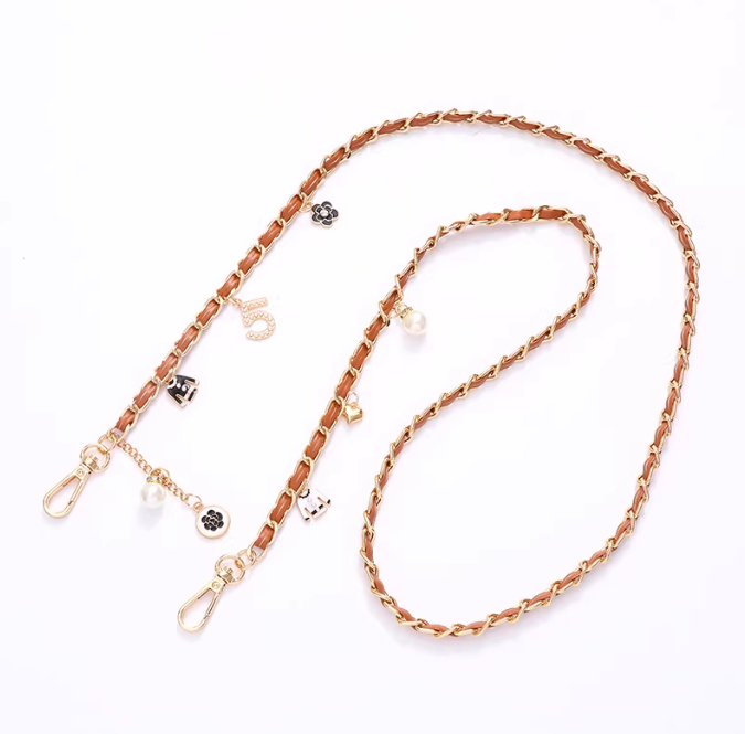 Chanel-Style Pearl Bag & Phone Chain Strap