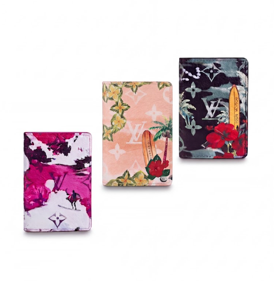 LouisV M61696 Pocket Wallet Monogram Surfin' Canvas (11×7.5×1cm)