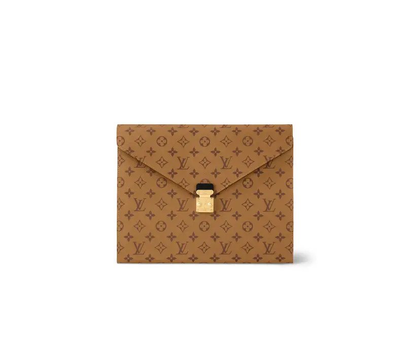 Gl0271 Louis V Monogram Canvas Mark Folder Laptop pouch (1.4 x 10.2 x 12.8 inches）