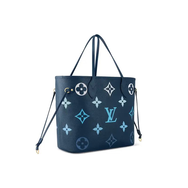 LOUIS VUITTON LV Neverfull MM Blue Tote Bag M46514 (31×28×14cm)