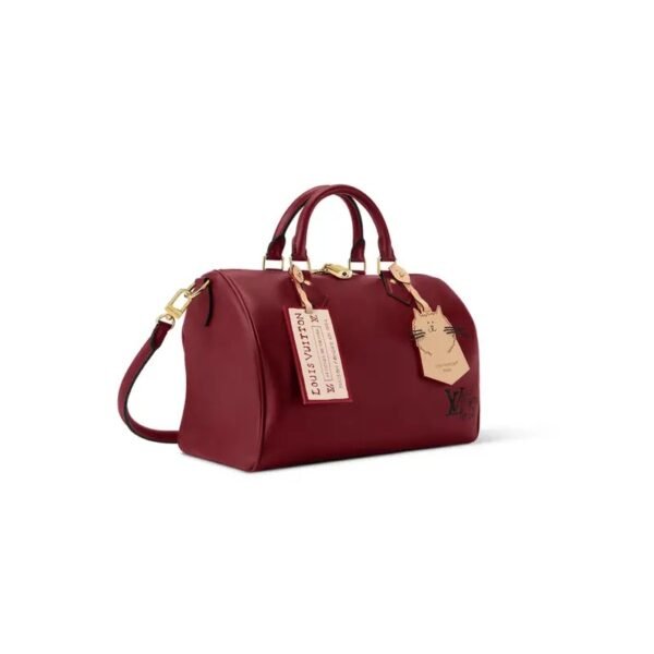 LouisV M25766 Speedy Soft 30 Burgundy Cat Edition (30x21x17cm)