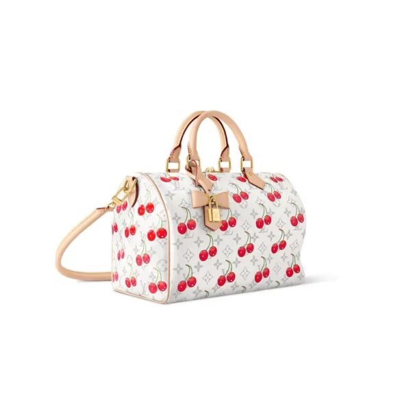 LouisV M14238 Speedy Soft 30 Cherry Print Monogram Canvas (30x21x17cm)