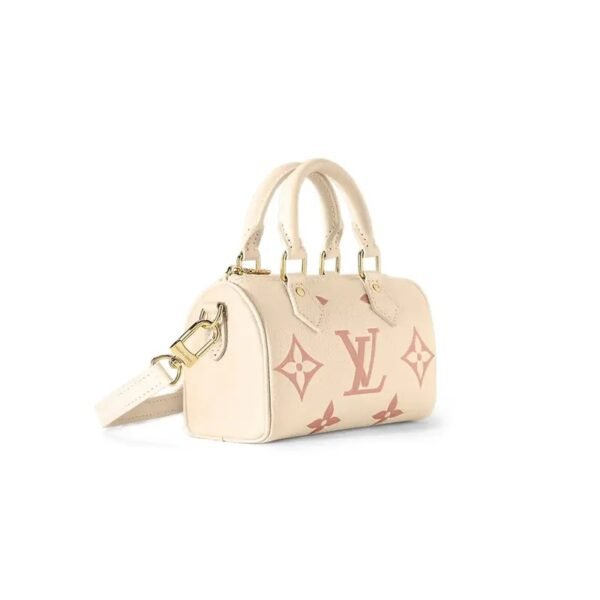 LouisV M81913 Nano Speedy Milk Pink Monogram Empreinte (16x10x7.5cm)
