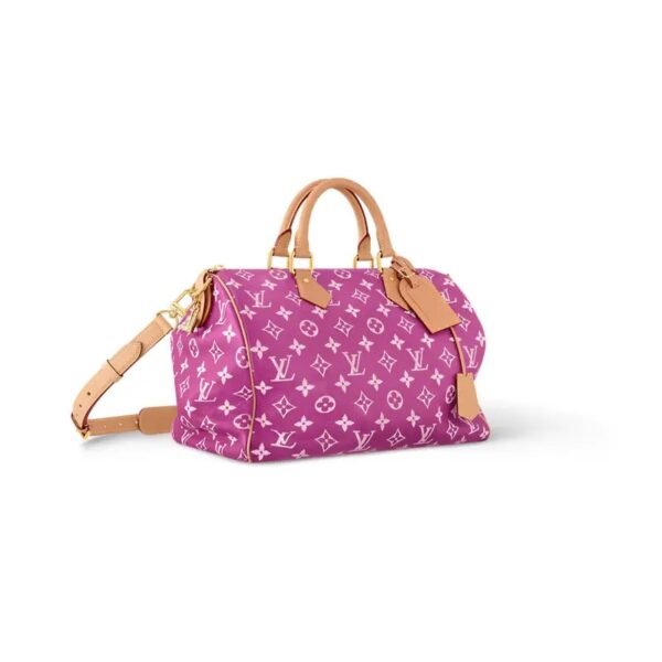 LouisV M21119 Speedy Bandouliere 30 Rose Purple Monogram Cowhide (32x22.5x18cm)