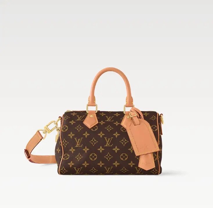 LouisV M24443 Speedy Bandouliere 25 Monogram Cowhide 163C Chip (25x15x15cm)