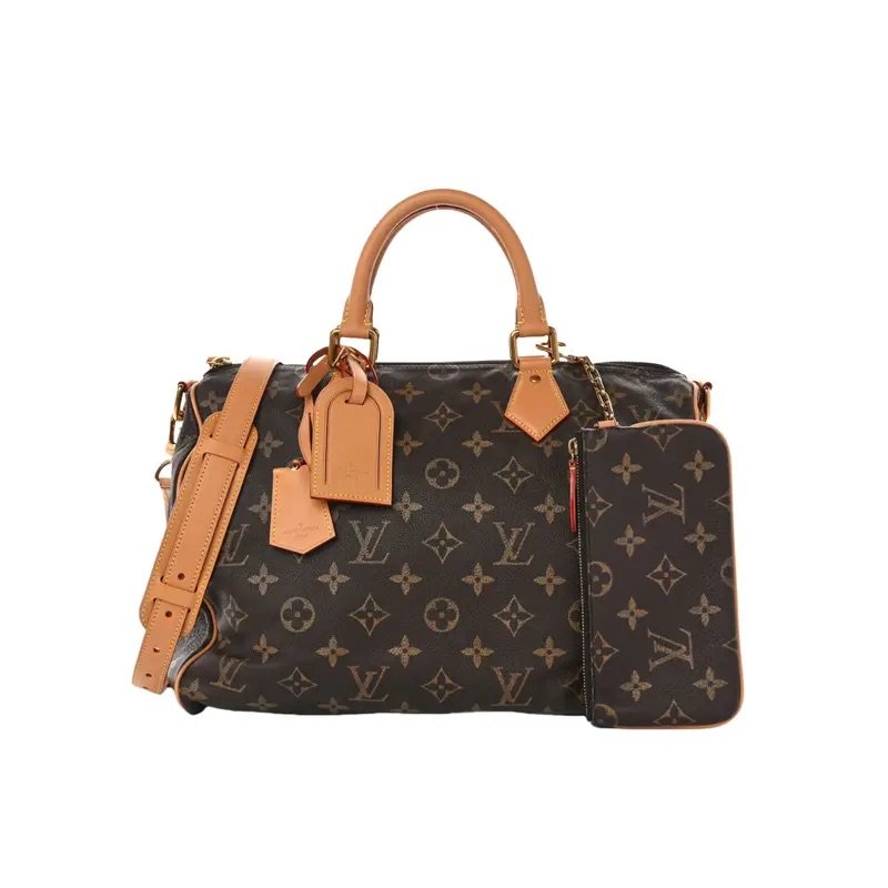LouisV Speedy P9 Bandouliere 30 Soft Calfskin Monogram (32x22.5x18cm)