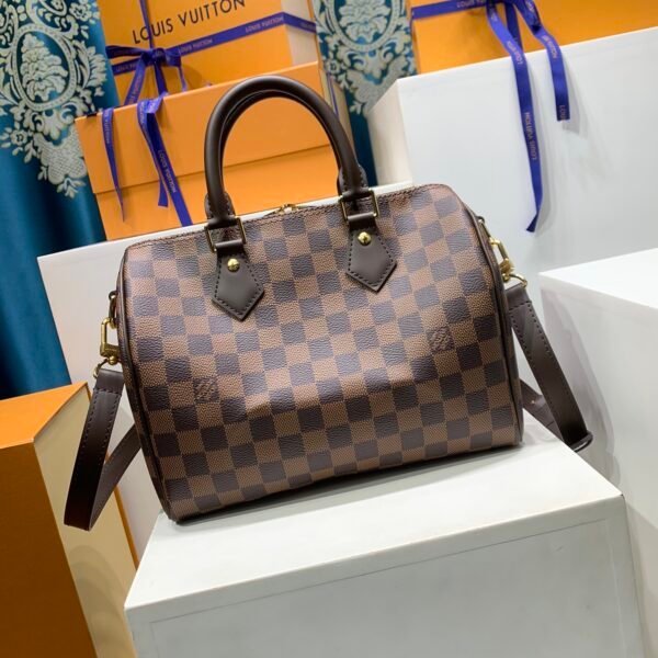 LouisV N40575 Speedy Bandoulière 25 Damier Ebene (25x19x15cm)