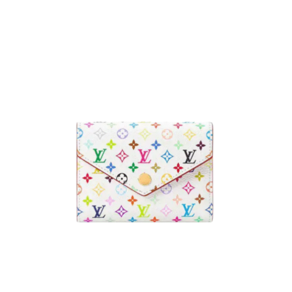 LouisV M14163 Victorine Wallet LV x Murakami White Multicolor (12x9.5x2.5cm)