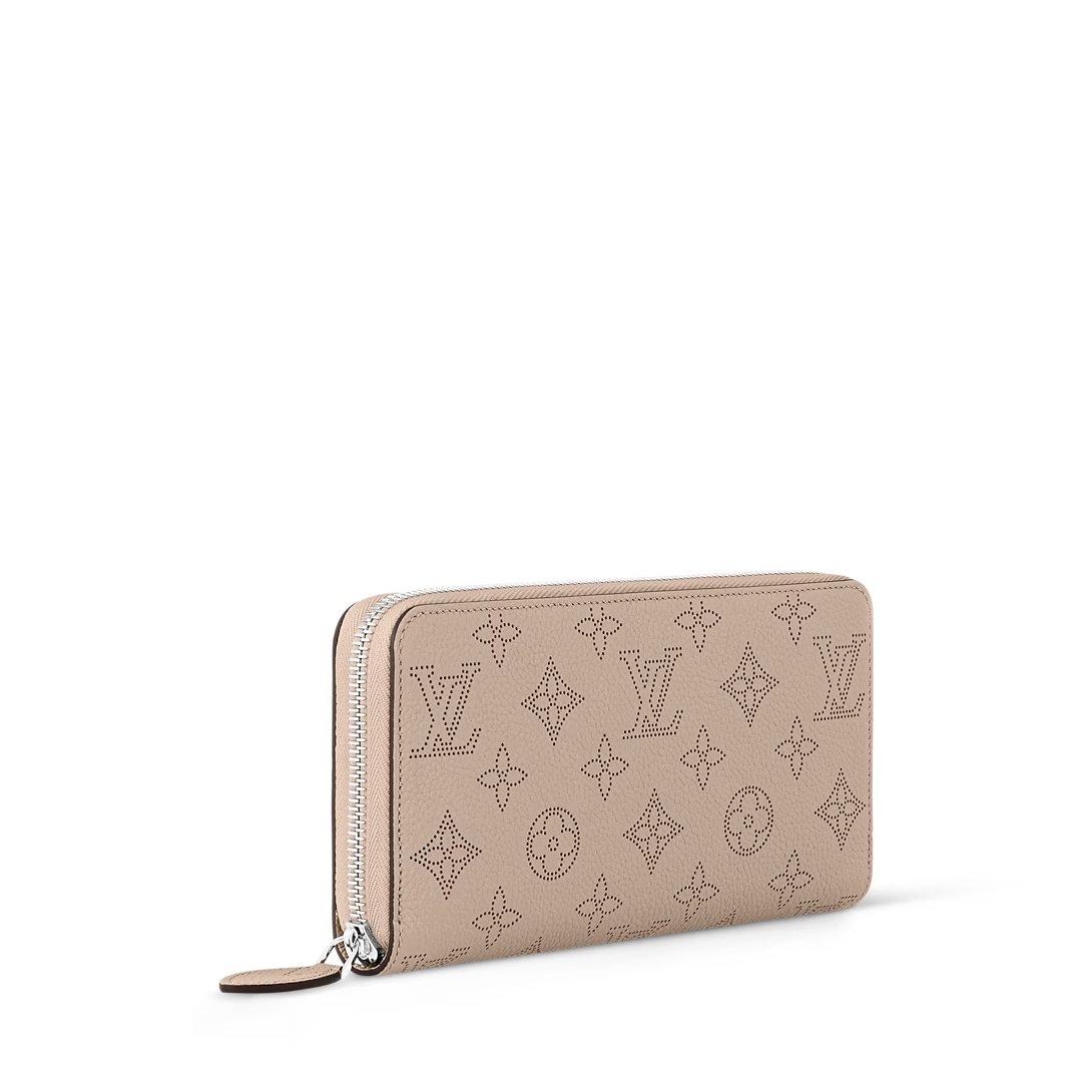 LouisV M58429 Zippy Wallet Mahina Perforated Leather Beige (19.5x10.5cm)