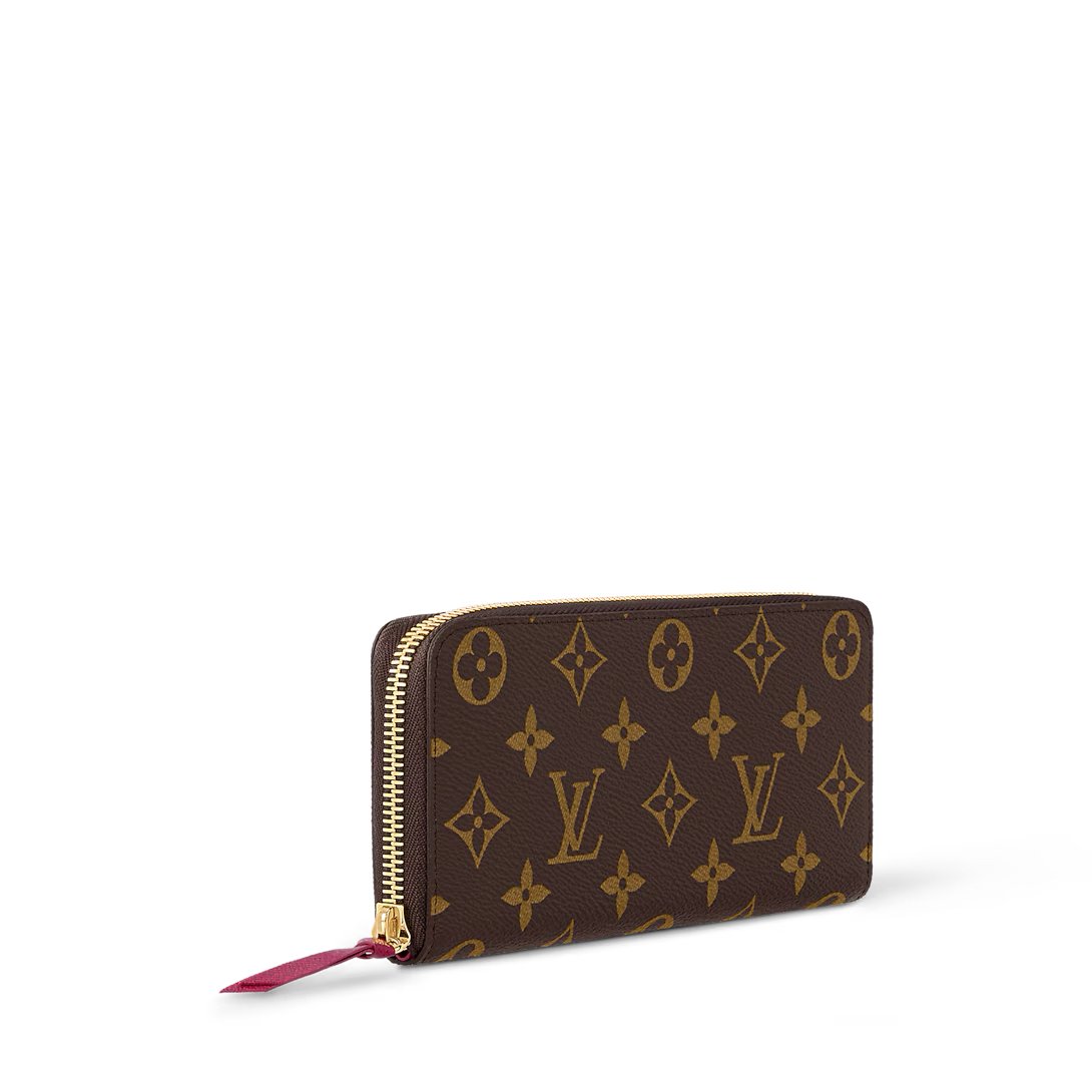 LouisV M60742 Clemence Wallet Monogram Canvas Fuchsia (20x9x2cm)