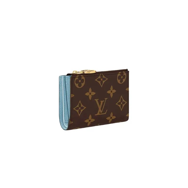 LouisV M83603 Portefeuil Lisa Wallet Monogram Canvas Light Blue (9×11.5×1.5cm)