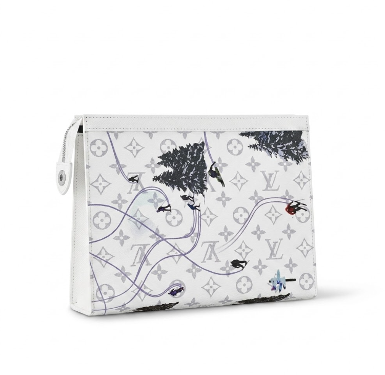 M61692 LV Pochette Voyage MM white(27*21*3CM)