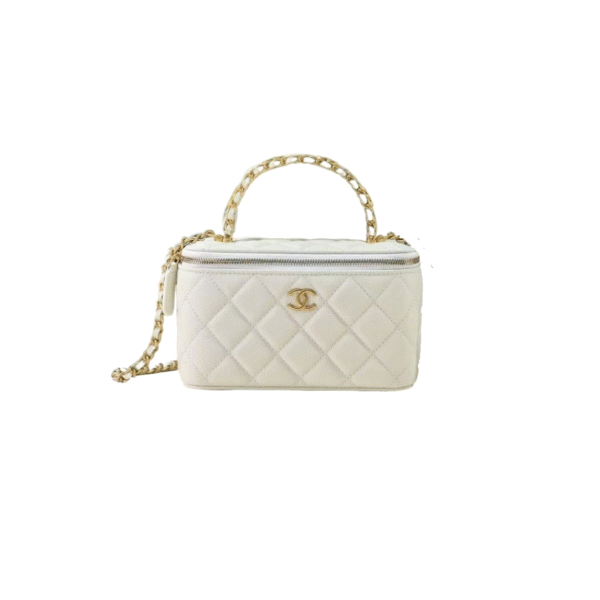 AP4799 coco MASTER CRYSTALS TOP HANDLE VANITY WHITE (17*9.5*8cm)