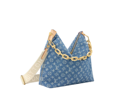M28331 LV DENIM Coussin Hobo MM  (38*33*10CM)