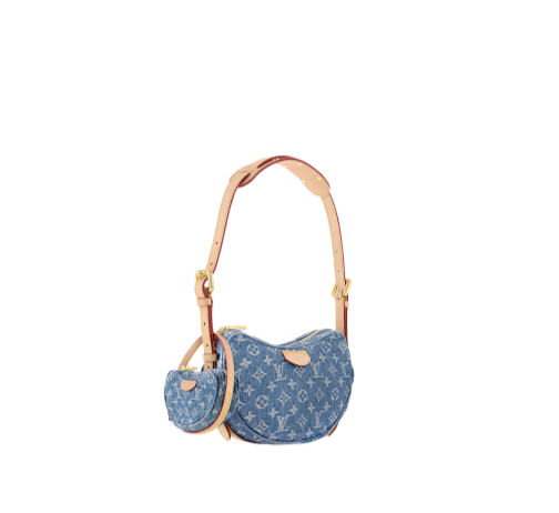 M46856 LV MASTER DENIM CROISSANT MM (25*15*5cm)
