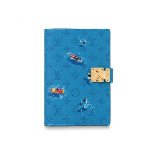 LOUIS LUITTON Notebook Cover Paul Planner(20*14)blue ski