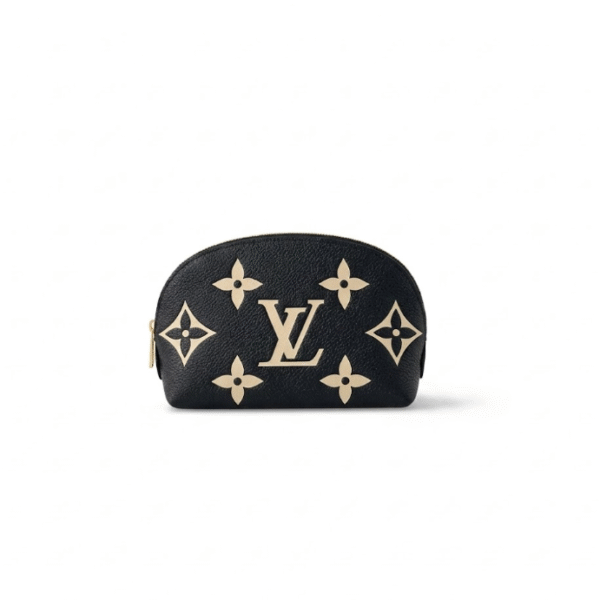 M59086 Louis Vuitton Cosmetic Pouch Bag with Embossed Monogram black(17*12*6CM)