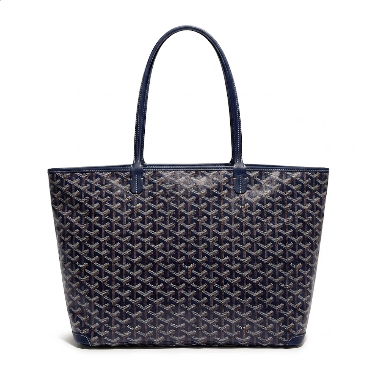 020186 Goyard Tote Bag - Premium Top-Grain Leather -M-Dark blue(35x27x14cm)