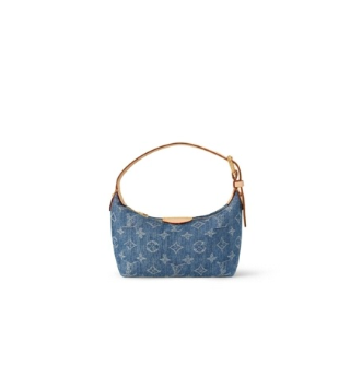 M82949 LV Hills Pochette Monogram Denim Blue in Cotton (18.5*11*6.5cm)
