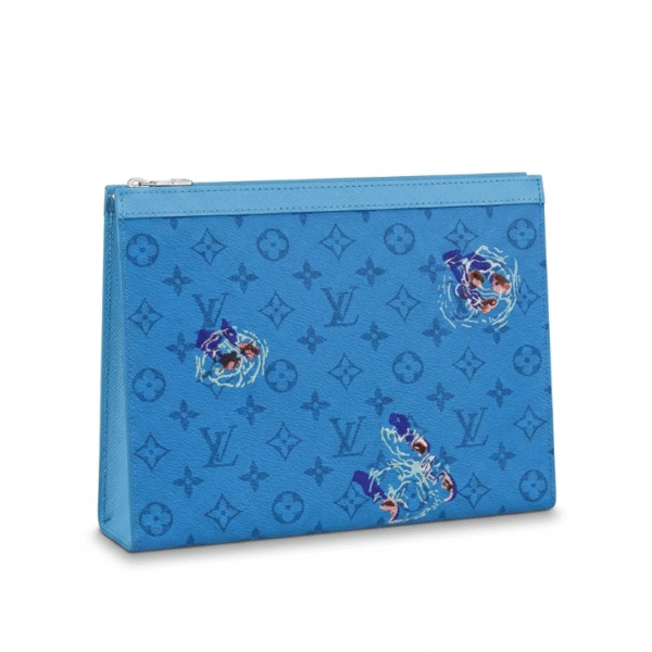 M61692 LV Pochette Voyage MM blue(27*21*3CM)