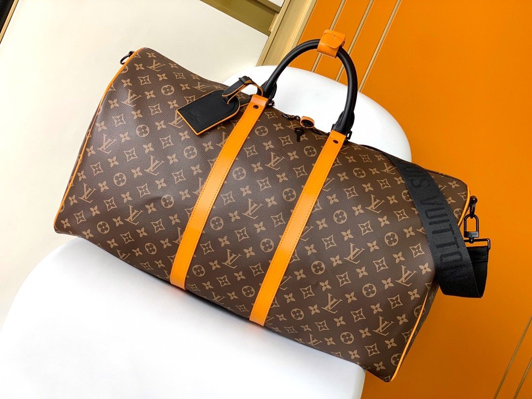 LouisV M46703 Keepall Bandoulière 45 Monogram Macassar (45x31x24cm)