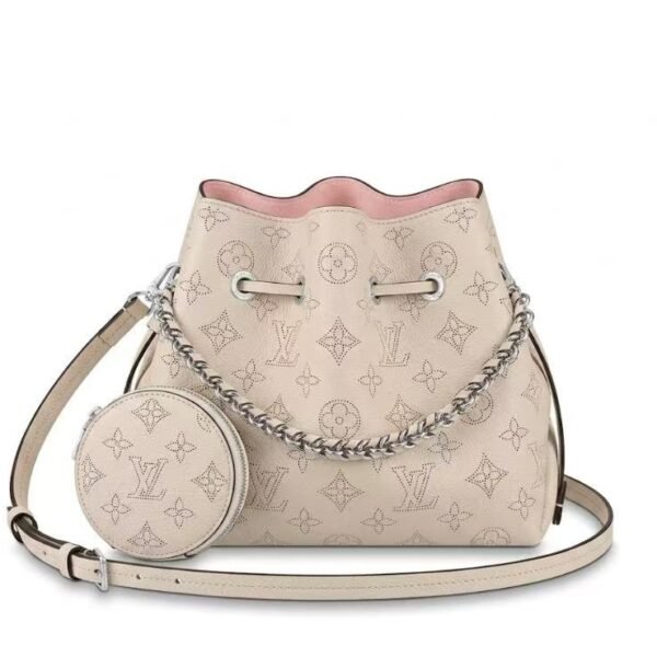 M57201 LouisV Bella Bucket Grey Pink Lining (19×22×14cm)