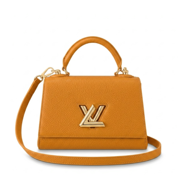 M57136 LouisV Twist One Handle Bag – Mustard Yellow, 25 × 17 × 11 cm