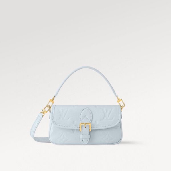 M83592 LouisV Nano Diane Bag – Mist Blue, 19 × 10.5 × 6 cm