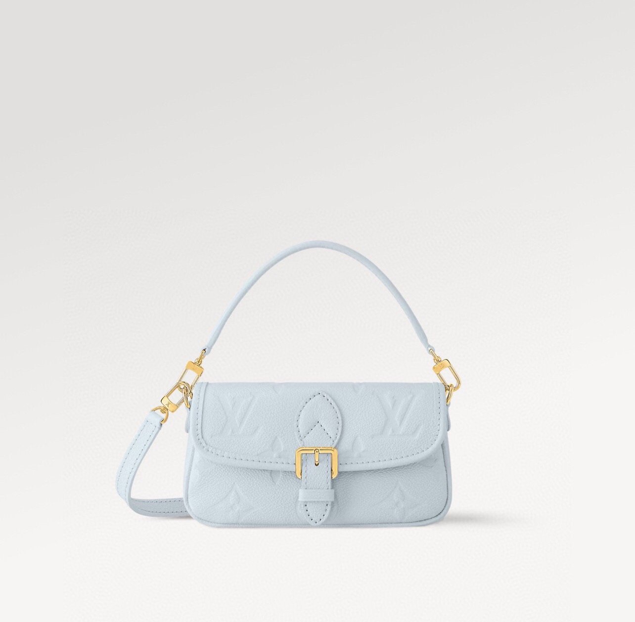 M83592 LouisV Nano Diane Bag – Mist Blue, 19 × 10.5 × 6 cm