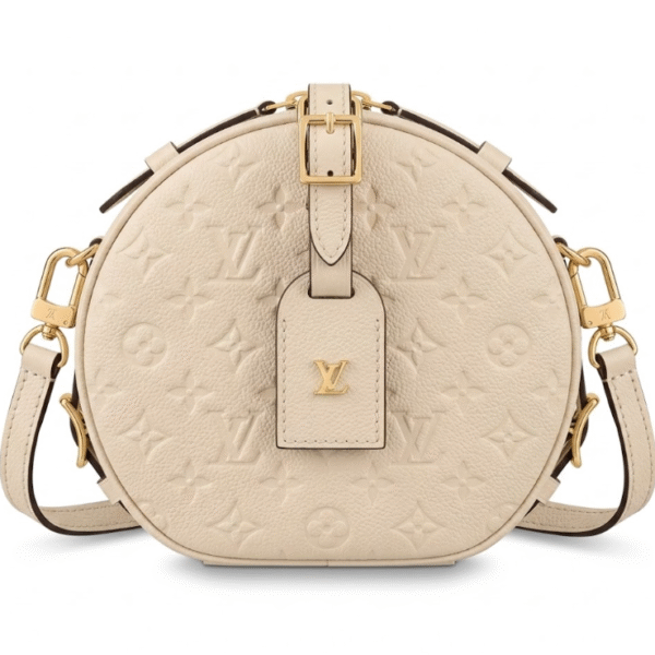 M45167 LouisV Boîte Chapeau Souple Bag – Monogram Empreinte, 20 × 22.5 × 8 cm