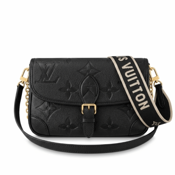 M46386 LouisV Diane Bag – Black, 23 × 16 × 8.5 cm