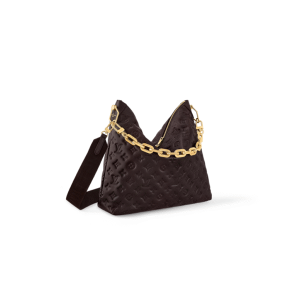 M12072 LouisV Coussin Hobo Bag – Monogram Embossed Leather, 38 × 33 × 10 cm