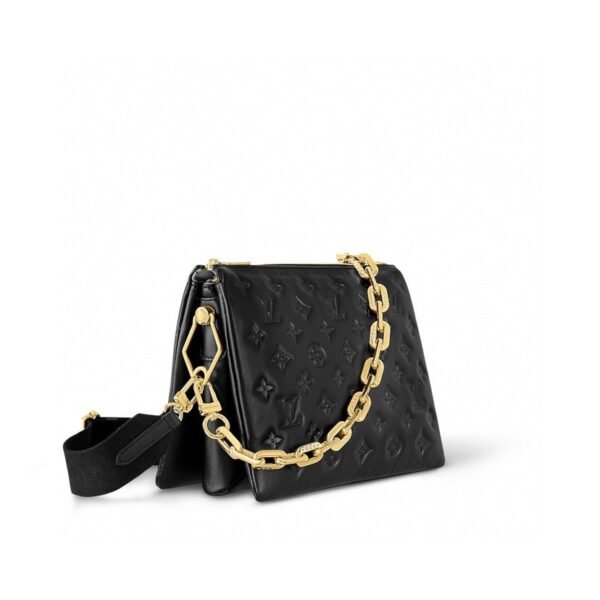 M21260 LouisV Coussin Bag – Black, 26 × 20 × 12 cm