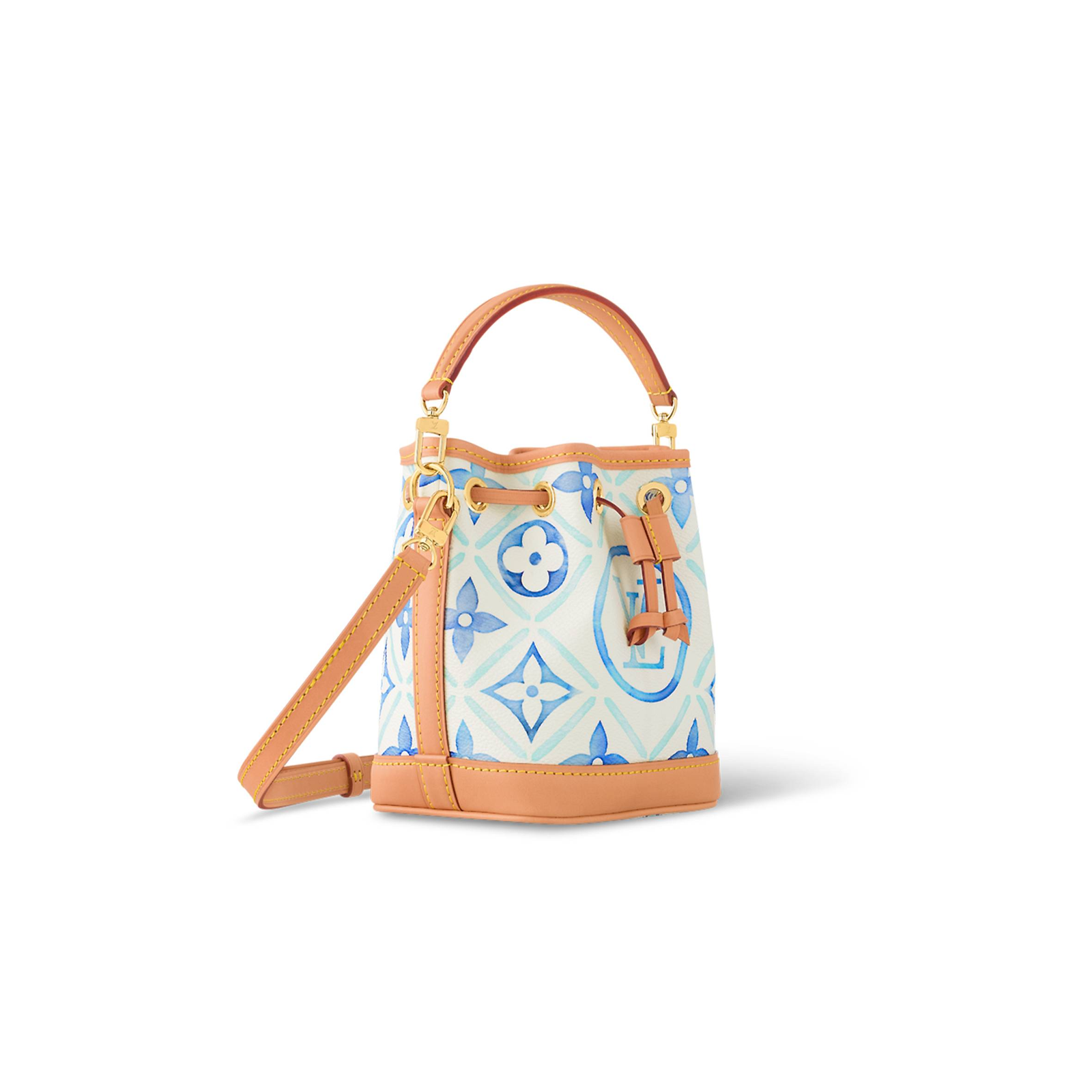 M83620 LouisV Nano Noé Bag – Blue, 13 × 16 × 10 cm