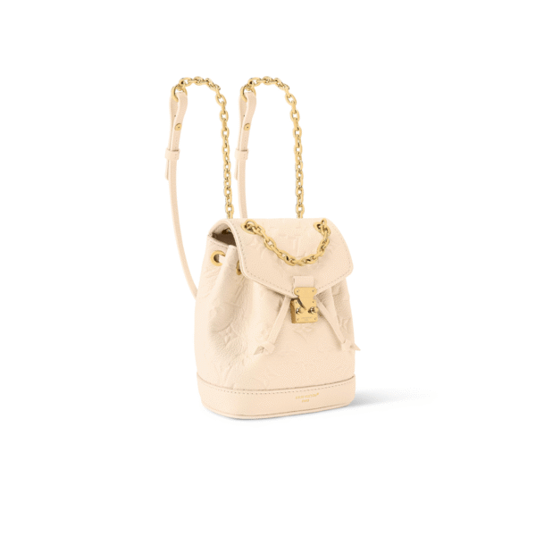 M25819 LouisV Nano Noé Backpack – White, 15 × 10 × 19 cm