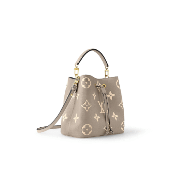M45555 LouisV NéoNoé MM Bag – Khaki Monogram Empreinte, 26 × 17.5 × 26 cm