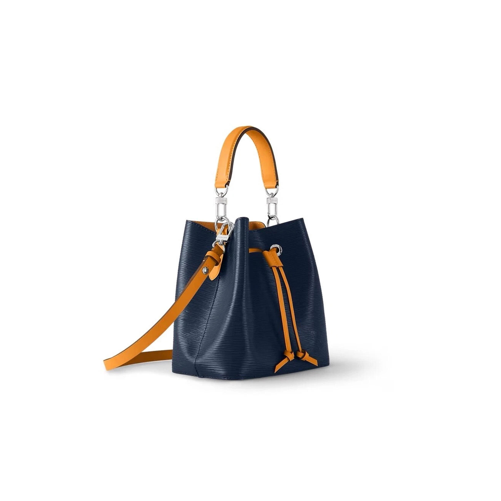 M52853 LouisV NéoNoé BB Bag – Indigo Epi Leather, 20 × 20 × 13 cm