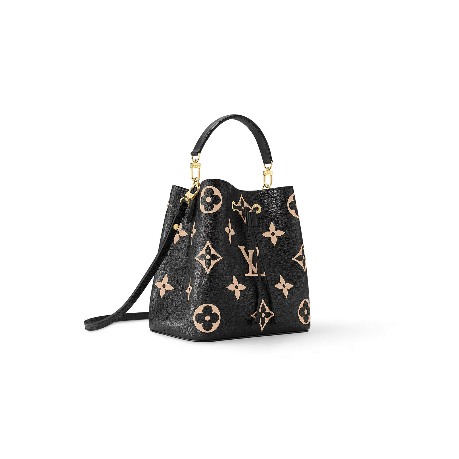 M45497 LouisV NéoNoé MM Bag – Black, 26 × 26 × 17.5 cm