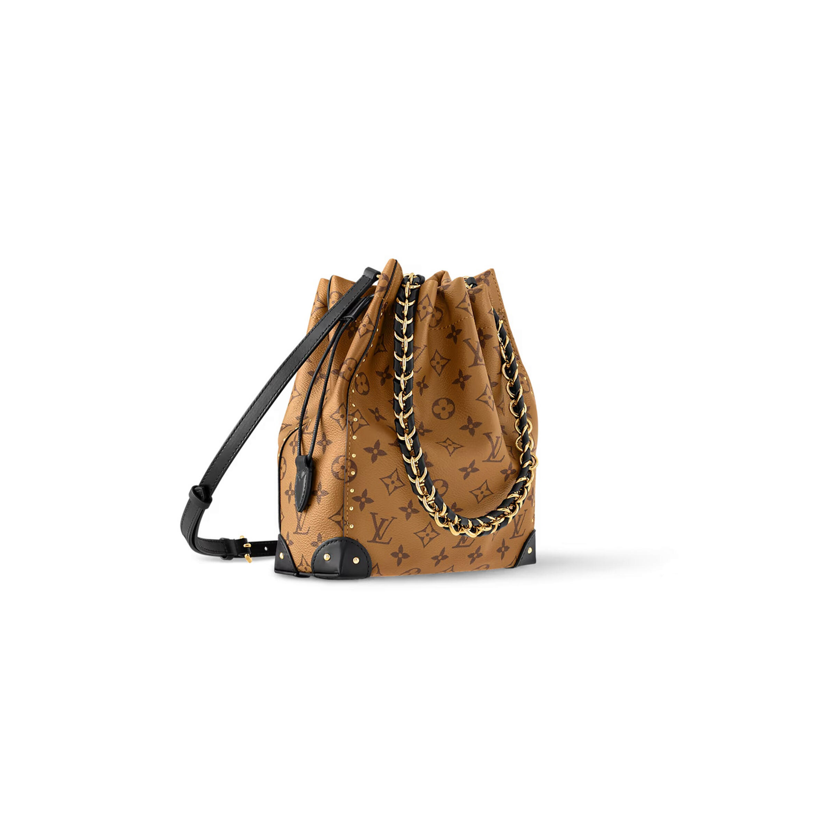 M13324 LouisV Noé Trunk Bag – Monogram Reverse, 23 × 23 × 9 cm