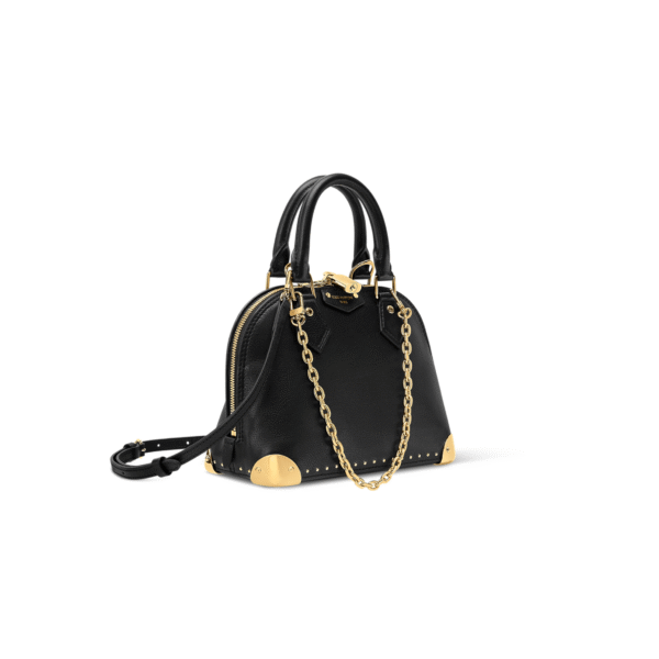 N45294 LouisV Alma BB Bag – Damier Azur Woven Edition, 23 × 17.5 × 11.5 cm